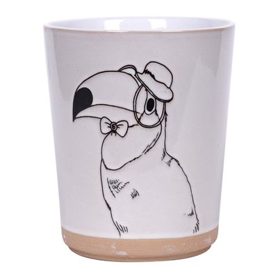 Blue Sky Ceramic Toucan 6.5'' Flower Pot, Multi Color
