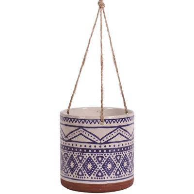 Blue Sky Ceramic Hanging Darlington 5'' Flower Pot