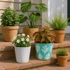 Blue Sky Ceramic Angelo Stripe 5'' Flower Pot view 4