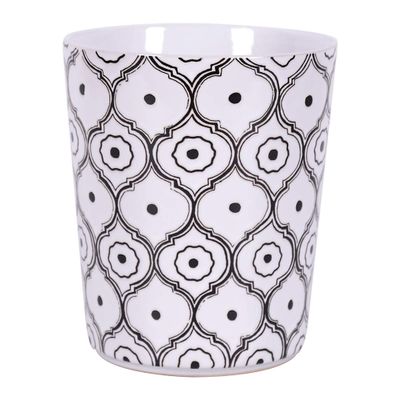 Blue Sky Ceramic Cameo Trifoil 6.5'' Flower Pot, Multi Color