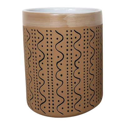 Blue Sky Ceramic Majestic 6.5" Flower Pot, Multi Color
