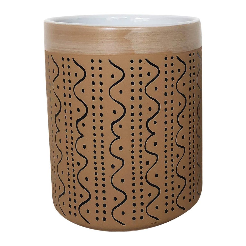 Blue Sky Ceramic Majestic 6.5" Flower Pot, Multi Color