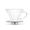 4 Cup Glass Dripper by Yama Glass I Pour Over Coffee Dripper with Cone Shape I Made of Thick, Heat Resistant Glass I Coffee Glass Dripper with Glass Handle, Shining Base view 1