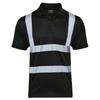 MA ONLINE Mens High Visibility Black Tshirt Boys Hi Viz Vis Short Sleeve Work Wear Shirt Black X-Large view 1