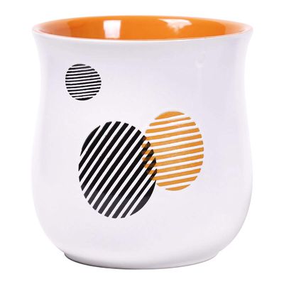 Blue Sky Ceramic Merry Round 6.5" Flower Pot, Multi Color