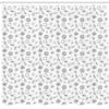 Ambesonne Sea Shells Shower Curtain, Hand Drawn Monochrome Nautical Elements Helm Anchor Starfish Design, Cloth Fabric Bathroom Decor Set with Hooks, 69" W x 84" L, White and Charcoal Grey view 2