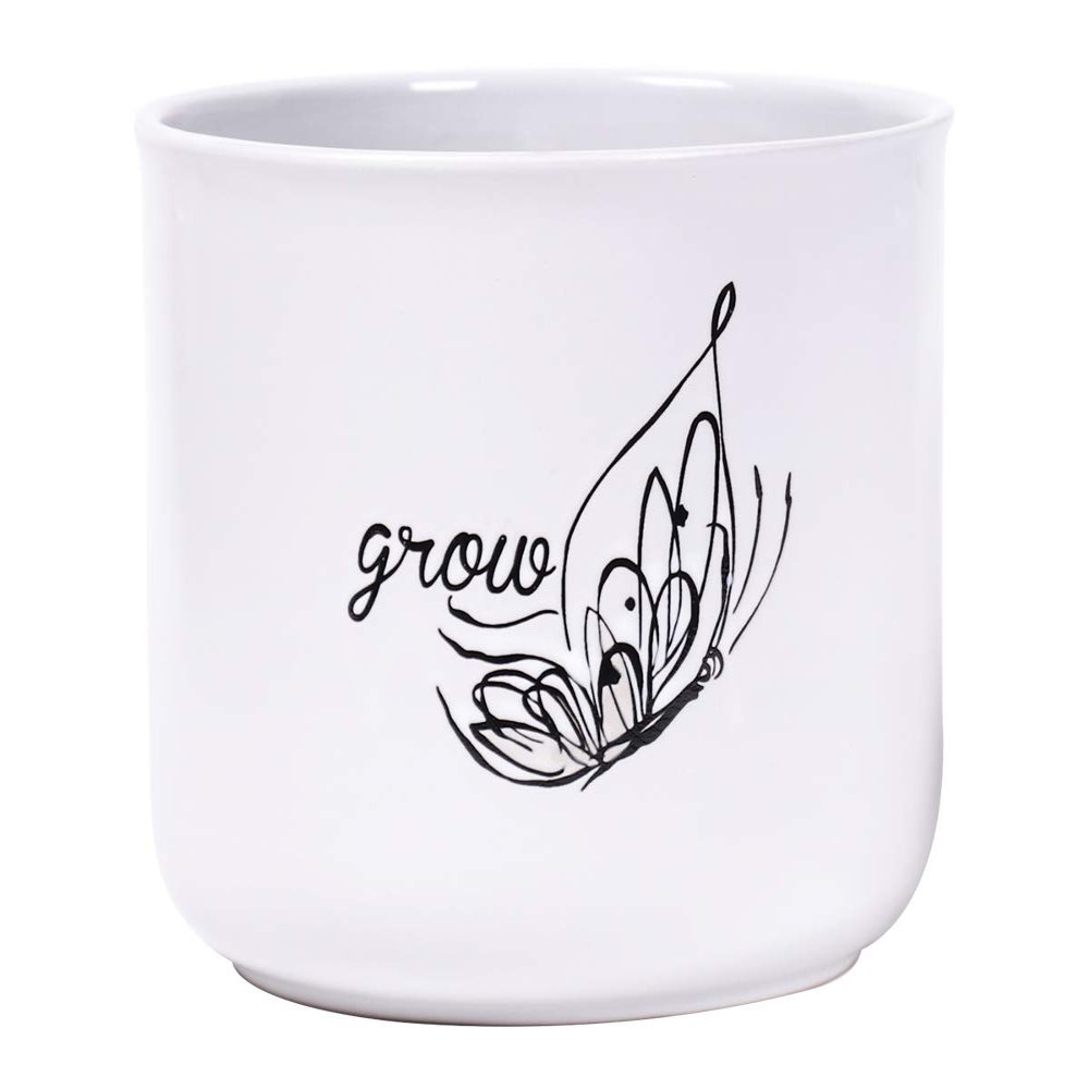 Blue Sky Ceramic Landry Butterfly 6.5" Flower Pot, Multi Color