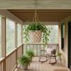 Blue Sky Ceramic Hanging Polka Dot Sand 6.5'' Flower Pot, Multi Color view 2