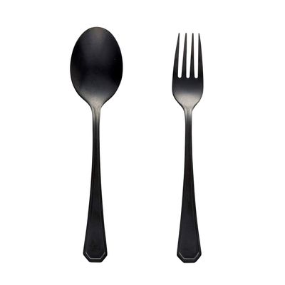 Sola Oslo Table Spoon & Fork Set of 2, PVD Black