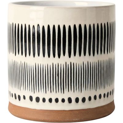 Blue Sky Ceramic Ink Toby 6.5" Flower Pot
