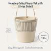 Blue Sky Clayworks Hanging Colby Stripe 6.5'' Flower Pot, Hand-Drawn Lines with Studio Calm view 3