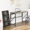 Elephance Folding Desk Writing Computer Desk for Home Office, No-Assembly Study Office Desk Foldable Table for Small Spaces view 2