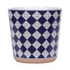 Blue Sky Ceramic Check 6.5'' Flower Pot view 1