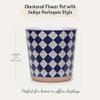 Blue Sky Ceramic Check 6.5'' Flower Pot view 3