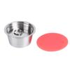 Reusable Coffee Filters Holder, Coffee Capsules Cup, Stainless Steel Reusable Coffee Pfilters Refillable Coffee Capsule Cup Compatible with Coffee Maker(red) view 1