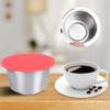 Reusable Coffee Filters Holder, Coffee Capsules Cup, Stainless Steel Reusable Coffee Pfilters Refillable Coffee Capsule Cup Compatible with Coffee Maker(red) view 3