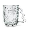 Abbott Collection 27-Neige Embossed Snowflake Mug, 4.5 inches H, Clear view 1