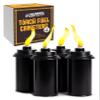 Backyadda Torch Replacement Canisters (16 oz). Compatible with Tiki Torches. Easy Fill Opening. 4-Pack Standard Metal (Without Caps) view 1