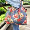 allydrew Large Foldable Tote Nylon Reusable Grocery Bag, Dinosaurs view 2