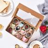 JCXGRVC 24PCS 10 x 7 x 2.5 inches Professional One Piece Strawberries Boxes, Cookies Boxes with With Clear Window for Visibility, Brown Natural Kraft Paper Box view 3