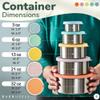 Everusely - Stainless Steel Containers with Lids - Set of 5, Bright Collection - Leakproof Stainless Steel Food Containers - Nesting Snack Holders - Metal Lunch Box - Portable & Reusable Meal Kit view 2