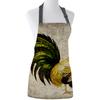 Cock Rooster Adjustable Professional Bib Apron 19 x 23 inch Painting Apron Cotton Canvas Cooking Kitchen Apron for Women Men Adults Rustic World Map view 1