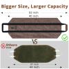 AMAGABELI GARDEN & HOME Firewood Carrier Waxed Canvas Firewood Bag Heavy Duty Large Fireplace Carrier Durable Log Tote Fire Wood Carring Bag with Handle Wood Sling Holder Stove Accessories Dark Brown view 2