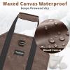 AMAGABELI GARDEN & HOME Firewood Carrier Waxed Canvas Firewood Bag Heavy Duty Large Fireplace Carrier Durable Log Tote Fire Wood Carring Bag with Handle Wood Sling Holder Stove Accessories Dark Brown view 3