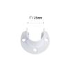 U Shape Shower Rod Holder 4pcs Curtain Rod Bracket Stainless Steel Closet Rod Holder 1" & 1-1/4" Diameter Heavy Duty Pole Flange Socket Black White view 2