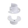 U Shape Shower Rod Holder 4pcs Curtain Rod Bracket Stainless Steel Closet Rod Holder 1" & 1-1/4" Diameter Heavy Duty Pole Flange Socket Black White view 3