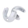 U Shape Shower Rod Holder 4pcs Curtain Rod Bracket Stainless Steel Closet Rod Holder 1" & 1-1/4" Diameter Heavy Duty Pole Flange Socket Black White view 4