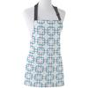 CyCoShower Modern Canvas Adjustable Cooking Apron 19 x 23 inch Easy to Use Chef Kitchen Smock Nail Bib Unisex Server Apron for Women Kids Teen Girls Kids Men Cross Stripes Square Geometric view 1