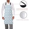 CyCoShower Modern Canvas Adjustable Cooking Apron 19 x 23 inch Easy to Use Chef Kitchen Smock Nail Bib Unisex Server Apron for Women Kids Teen Girls Kids Men Cross Stripes Square Geometric view 2
