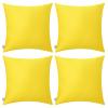 4-Pack 100% Cotton Comfortable Solid Decorative Throw Pillow Case,Thmyo Square Cushion Cover Pillowcase Sublimation Blank Pillow Covers DIY Throw Pillowcase for Sofa(18x18 inch/ 45x45cm,Lemon Yellow) view 1