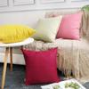 4-Pack 100% Cotton Comfortable Solid Decorative Throw Pillow Case,Thmyo Square Cushion Cover Pillowcase Sublimation Blank Pillow Covers DIY Throw Pillowcase for Sofa(18x18 inch/ 45x45cm,Lemon Yellow) view 3