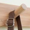 SKOLOO Wooden Wall Mounted Coat Rack,16'' Hole to Hole, 5 Pegs Bamboo Wall Hook for Hanging Clothes Robes Towels Hats,Natural Gold view 4