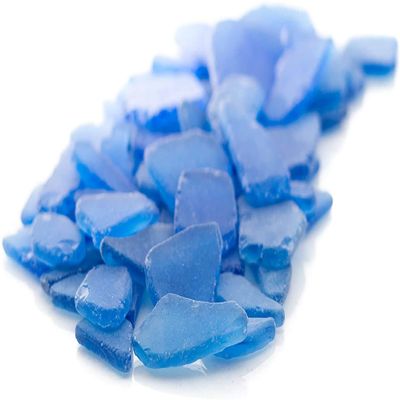 Nautical Crush Trading Dark Blue Sea Glass 22oz Beach Glass for Crafts, Vase Fillers & Decor Bulk Tumbled Seaglass Pieces for DIY Projects Recycled Seaglass for Home, Weddings & Art