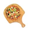 12 Inch Pizza Peel, Round Cutting Board with handle Pizza Serving board Spatula Paddle- Premium Natural Bamboo - Perfect for Homemade Pizza, Bread Baking, Cutting Fruit, Vegetables, Cheese view 1