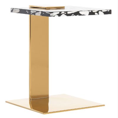 Safavieh Couture Collection Mars White and Black Acrylic C Drink Table (SFV3563C)