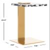 Safavieh Couture Collection Mars White and Black Acrylic C Drink Table (SFV3563C) view 2