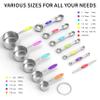 TILUCK measuring cups and magnetic measuring spoons set, stainless steel measuring cups, 6 double-sided stainless steel measuring spoons & 1 leveler (12) view 2