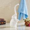 Creative Ceramic Toilet Brush Holders Bathroom WC Soft Bristled Detachable Elephant Shape Long Handle Toilet Brush Set (Color : White) view 2
