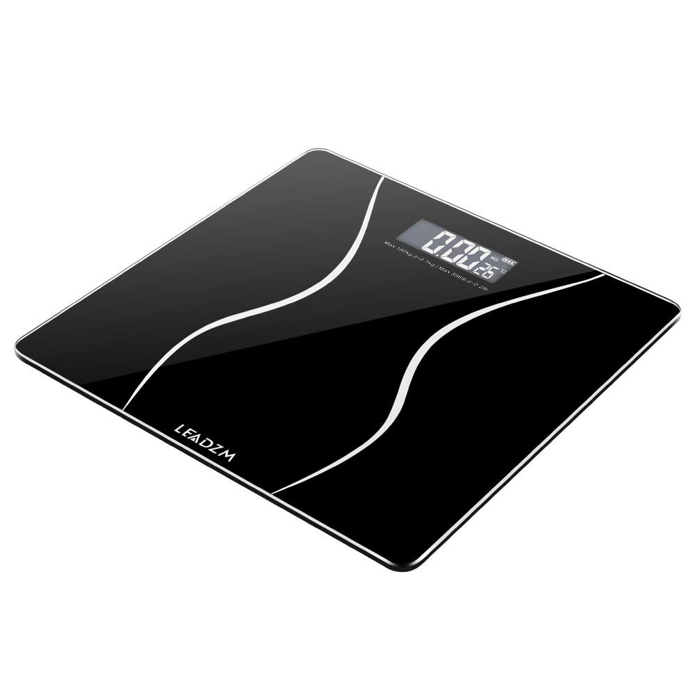 LEADZM 180Kg Slim Waist Pattern Personal Scale Black