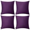 4-Pack 100% Cotton Comfortable Solid Decorative Throw Pillow Case,Thmyo Square Cushion Cover Pillowcase Sublimation Blank Pillow Covers DIY Throw Pillowcase for Couch Sofa(18x18 inch/ 45x45cm,Violet) view 1