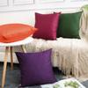 4-Pack 100% Cotton Comfortable Solid Decorative Throw Pillow Case,Thmyo Square Cushion Cover Pillowcase Sublimation Blank Pillow Covers DIY Throw Pillowcase for Couch Sofa(18x18 inch/ 45x45cm,Violet) view 2