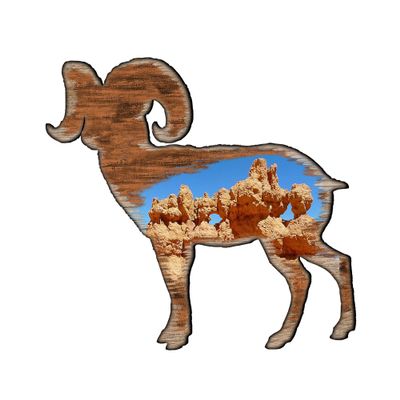 Goat Shaped Wooden Ornaments Set of 2 Art by G.DeBrekht Wildlife 8198228 - Designocracy