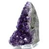 550g 4.6" Purple Amethyst Quartz Cluster w/Polished Edge Natural Sparkling Gemstone Crystal Mineral Geode Specimen - Brazil + One Polished Clear Quartz Cabochon view 2