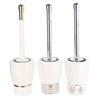 Ceramics Toilet Brushes and Holders Round Toilet Brush Set WC Bathroom Toilet Brush Long Handle Loo Brush Scrubber White (Color : White, Size : B) view 2