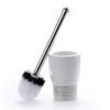 Ceramics Toilet Brushes and Holders Round Toilet Brush Set WC Bathroom Toilet Brush Long Handle Loo Brush Scrubber White (Color : White, Size : A) view 1