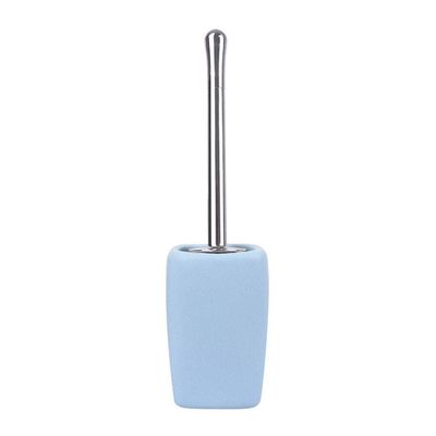 Ceramics Toilet Brushes and Holders Square Toilet Brush Set WC Bathroom Toilet Brush Long Handle Loo Brush Scrubber Set (Color : Blue)
